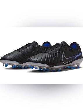 Nike Men's Tiempo Legend 10 Pro FG Black Lace Up Athletic Soccer Cleats. 10.5.